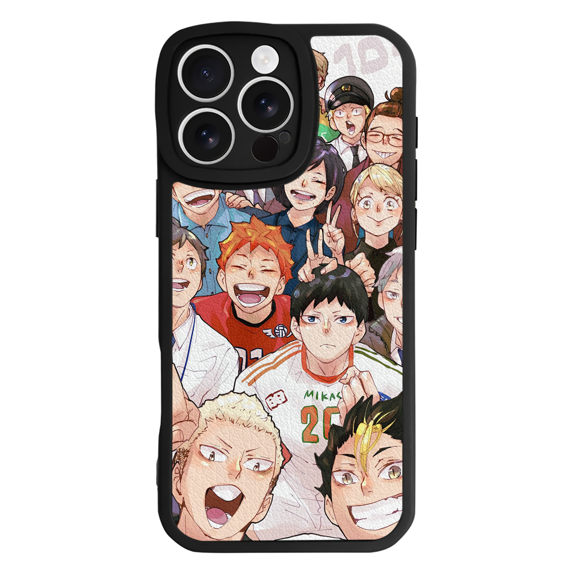（画像用） ハイキュー!! Haikyu!! 【iPhone 16シリーズ対応】シリコンスマホケース（レザー調） 材質：シリコン